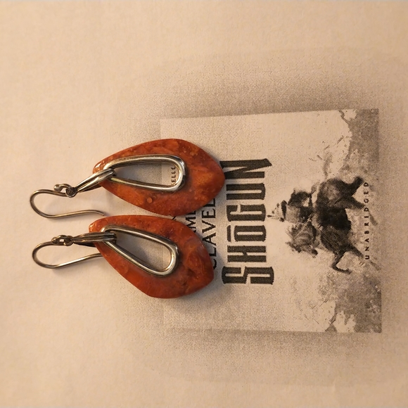 Silpada coral earrings W1982 - Picture 1 of 1